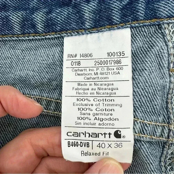 Carhartt 40x36 relaxed fit jeans - Picture 3 of 6